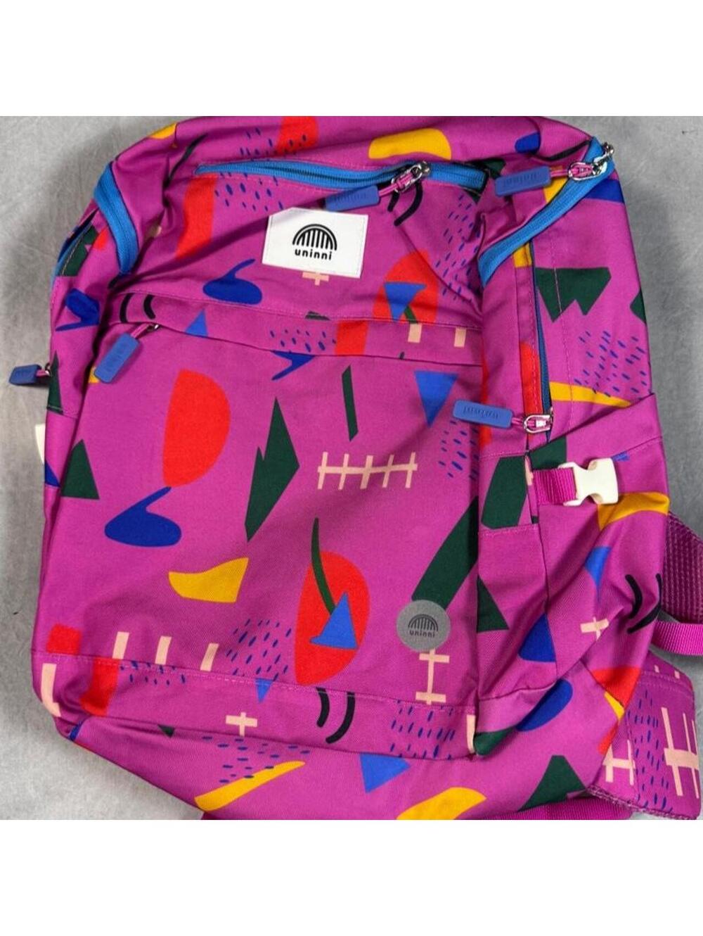 UninniKids Backpack Pink Memphis Geometric Retro Colorful School Bag